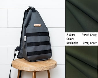 Men Waterproof Canvas Sling Bag, Shoulder Bag, Daily Sling Pack for Men, Travel Crossbody, Chest Bag, Gift for Him, Handsfree