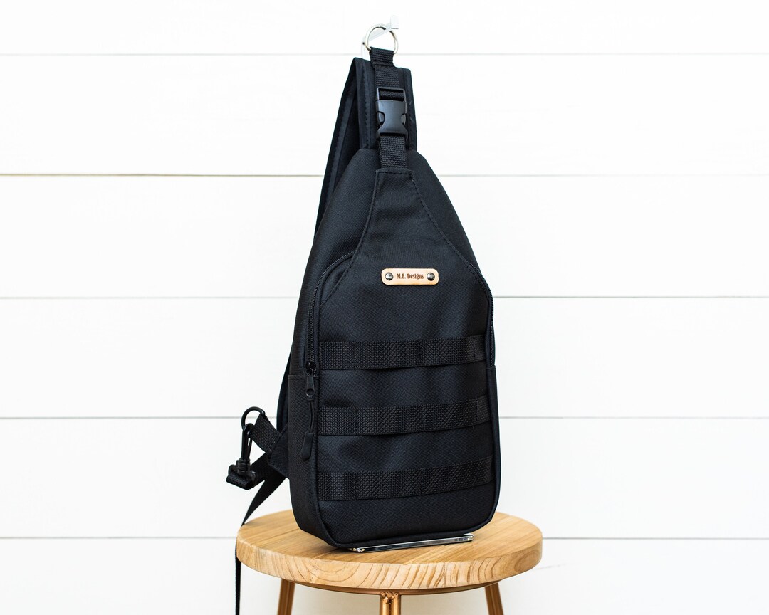 Black sling bag mens sale