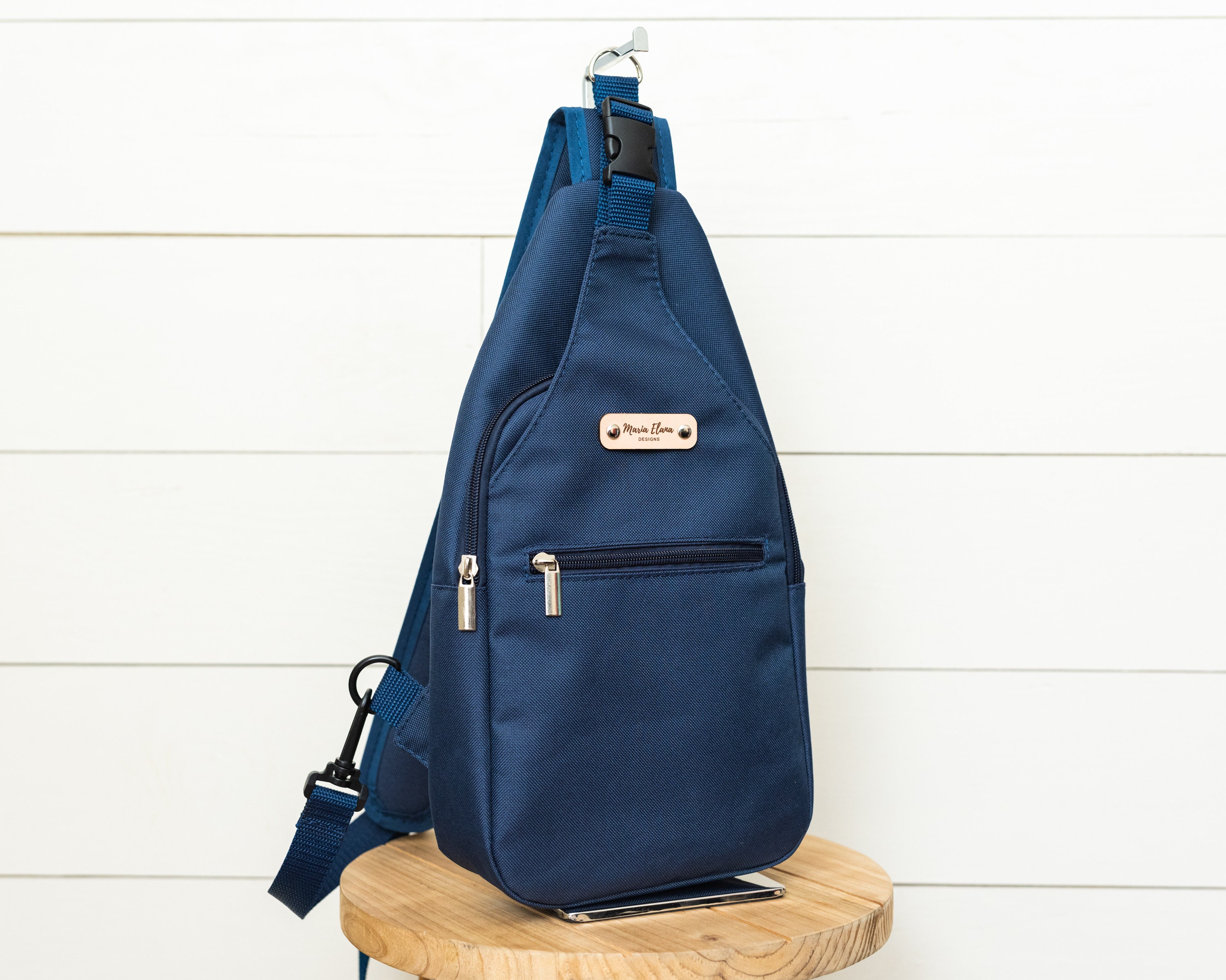 Women Navy Blue Waterproof Canvas Sling Chest Bag Backpack - Etsy
