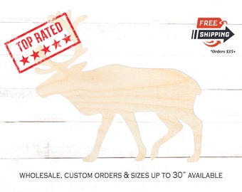 Unfinished Wood Reindeer Cutout: DIY Christmas Decor