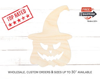 Unfinished Wood Pumpkin Cutout: Halloween Craft Blank