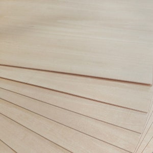 Premium Baltic Birch Plywood,3 mm 1/8x 12x 18 Thin Wood 6 Flat