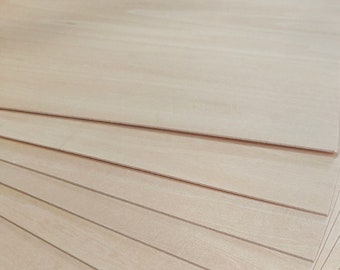 10 Pieces Unfinished Wooden Board Basswood Sheets Wood Sheets