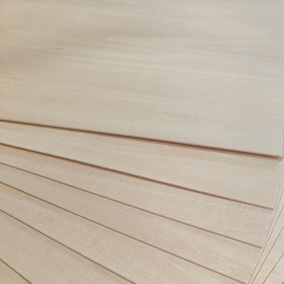 Basswood Laser Plywood 1/8, 12x18 Inch Sheets, 3mm Laser Wood, CNC