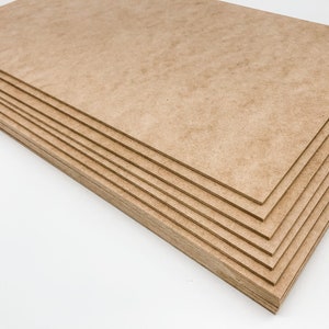 11.5x19 1/8 MDF Sheets Draft Board 3mm MDF Glowforge Ready CNC Laser Woodworking Supplies Natural Unfinished image 3