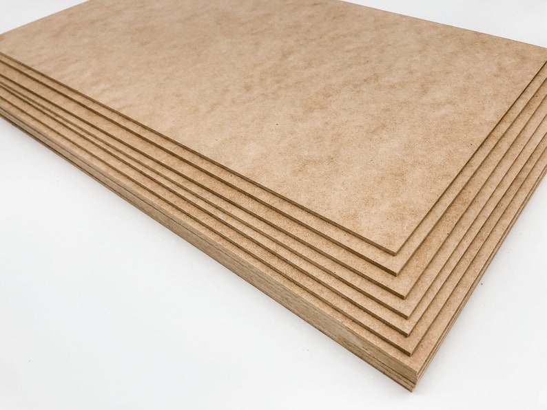 11.5x19 1/8 MDF Sheets Draft Board 3mm MDF Glowforge Ready CNC Laser Woodworking Supplies Natural Unfinished image 3