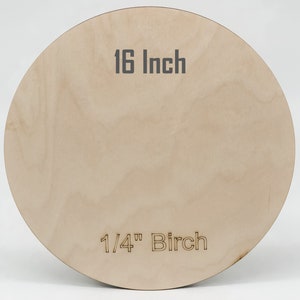Plywood Rounds | Pack of 16" Circles | Round Wooden Blanks | Baltic Birch Plywood 1/4" | Birch Wood Circle | Door Hanger Blanks | Unfinished