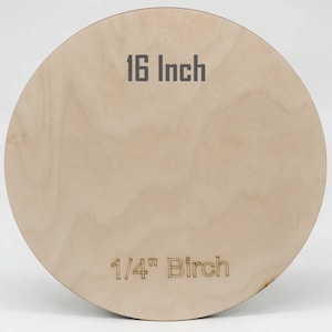 Plywood Rounds | Pack of 16&quot; Circles | Round Wooden Blanks | Baltic Birch Plywood 1/4&quot; | Birch Wood Circle | Door Hanger Blanks | Unfinished