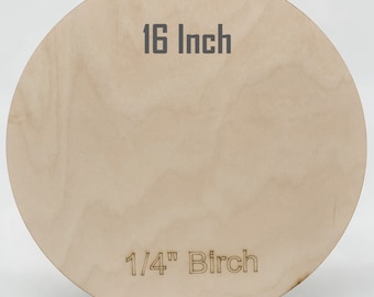 16" Baltic Birch Plywood Rounds: 1/4" Unfinished Wood Circles