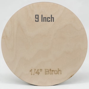 Plywood Rounds | Pack of 9&quot; Circles | Round Wooden Craft Blanks | Baltic Birch Plywood 1/4&quot; | Birch Wood Circle | Unfinished