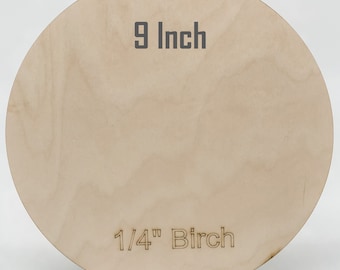 9" Baltic Birch Plywood Rounds: Laser Cut Craft Blanks