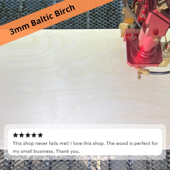 Baltic Birch Plywood Sheets 11.5x19: Laser Cutting Wood (3mm)