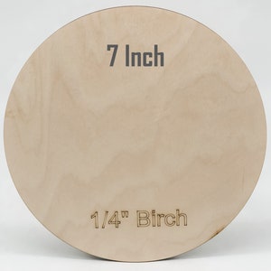 Plywood Rounds | Pack of 7&quot; Circles | Round Wooden Craft Blanks | Baltic Birch Plywood 1/4&quot; | Birch Wood Circle | Unfinished
