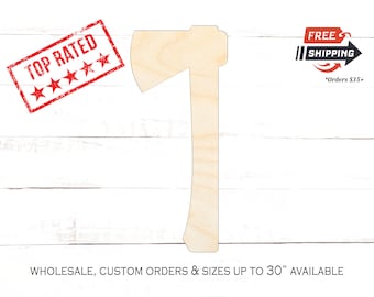 Tomahawk Axe Wood Cutout: Unfinished Baltic Birch Craft Blank