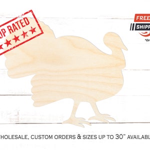Thanksgiving Turkey Cutout, Turkey Crafting Blanks, Unfinished Wooden Turkey Shape, Shape of Turkey Fall Decor, Thanksgiving Wooden Cutout