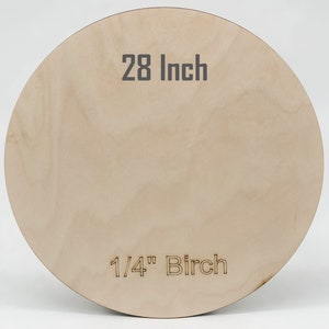 Plywood Rounds | Pack of 28&quot; Circles | Round Wooden Blanks | Baltic Birch Plywood 1/4&quot; | Birch Wood Circle | Door Hanger Blanks | Unfinished