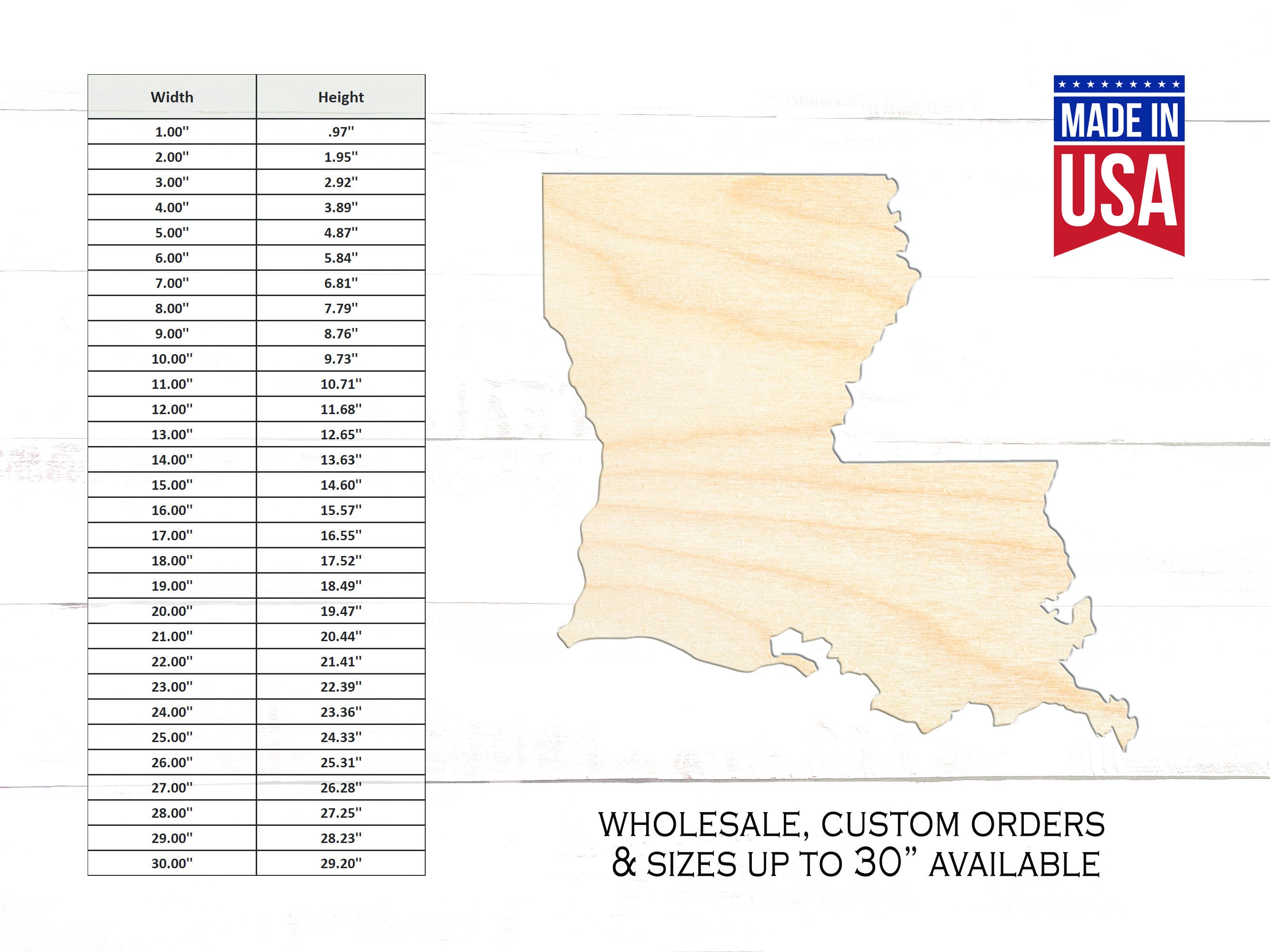 Louisiana Wood Cutout State of Louisiana Crafting Blanks - Etsy