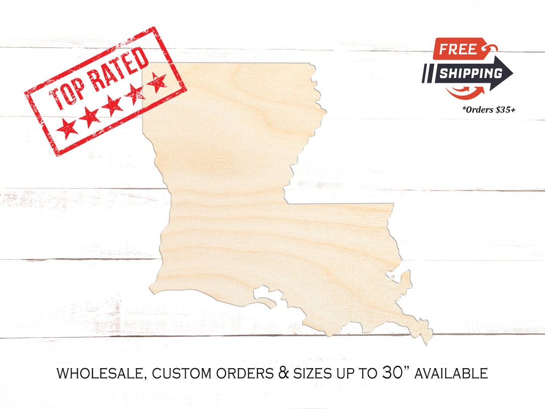 Louisiana Wood Cutout State of Louisiana Crafting Blanks - Etsy