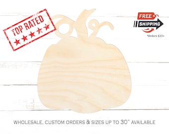 Unfinished Wood Pumpkin Cutout: Fall Craft Blank, Halloween Decor