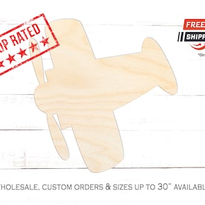 Airplane Wood Cutout, Airplane Crafting Blanks, Unfinished Wooden Airplane Shape, Shape of Airplane Home Decor, Airplane Wooden Cutout