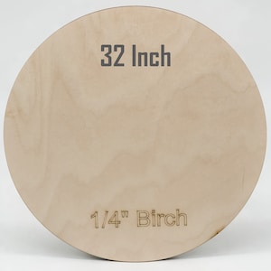 Plywood Rounds | Pack of 32&quot; Circles | Round Wooden Blanks | Baltic Birch Plywood 1/4&quot; | Birch Wood Circle | Door Hanger Blanks | Unfinished