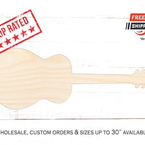 Acoustic Guitar Wood Cutout, Guitar Crafting Blanks, Unfinished Wooden Guitar Shape, Shape of Guitar Home Decor, Guitar Wooden Cutout
