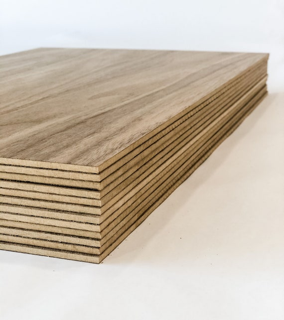 1/8 Laser Wood Sample Pack, 3mm Glowforge Wood Sheets, Unfinished Plywood  for Laser Cutting and Engraving, CNC Laser Ready Materials 