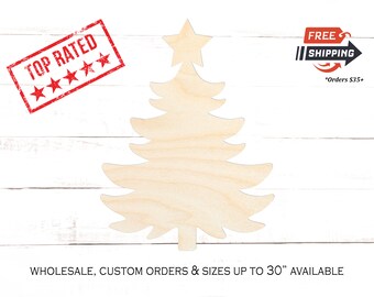 Unfinished Wood Christmas Tree Cutout: DIY Craft Blank