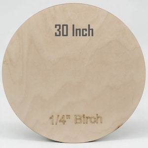 Plywood Rounds | Pack of 30&quot; Circles | Round Wooden Blanks | Baltic Birch Plywood 1/4&quot; | Birch Wood Circle | Door Hanger Blanks | Unfinished