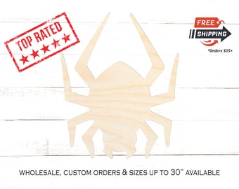 Unfinished Wood Spider Cutout: Halloween Craft Blank