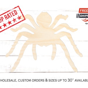 Tarantula Spider Cutout, Halloween Crafting Blanks, Unfinished Wooden Spider Shape, Shape of Tarantula Spider, Halloween Decor Wooden Cutout