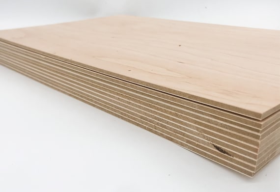 11.5x19 1/8 Maple Plywood 3mm Maple Wood Glowforge Ready CNC Laser  Woodworking Supplies Natural Unfinished 