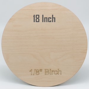 Pack of 18" Circles | Round Wooden Blanks | Birch Plywood 1/8" | Round Birch Wood | Door Hanger Blanks | Crafting | Natural | Unfinished