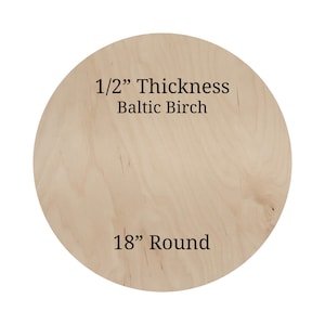 Plywood Rounds | Pack of 18&quot; Circles 1/2&quot; Thick | Baltic Birch Plywood | 1/2&quot; Plywood Circles | Door Hanger Blanks | Unfinished