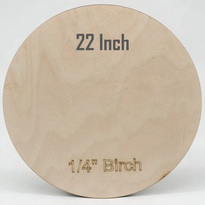 Plywood Rounds | Pack of 22" Circles | Round Wooden Blanks | Baltic Birch Plywood 1/4" | Birch Wood Circle | Door Hanger Blanks | Unfinished