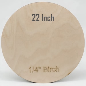 Plywood Rounds | Pack of 22&quot; Circles | Round Wooden Blanks | Baltic Birch Plywood 1/4&quot; | Birch Wood Circle | Door Hanger Blanks | Unfinished