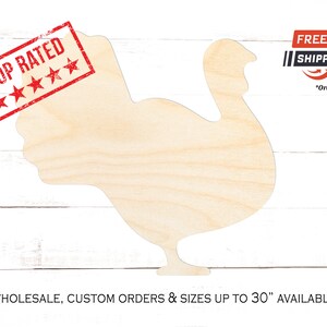 Thanksgiving Turkey Cutout, Turkey Crafting Blanks, Unfinished Wooden Turkey Shape, Shape of Turkey Fall Decor, Thanksgiving Wooden Cutout