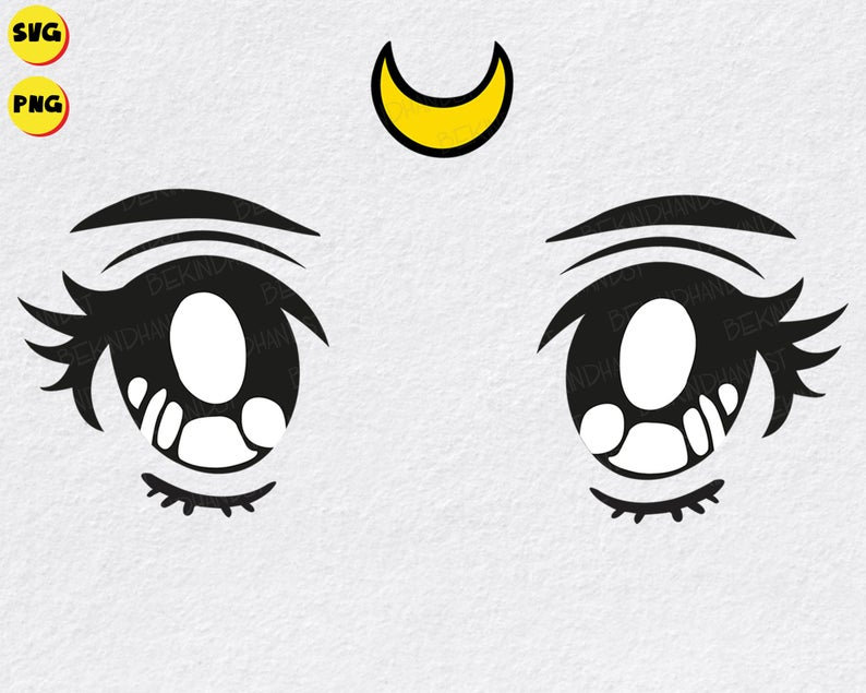 Female Anime Eye SVG PNG JPEG PDF Graphic by Jazz173 · Creative Fabrica