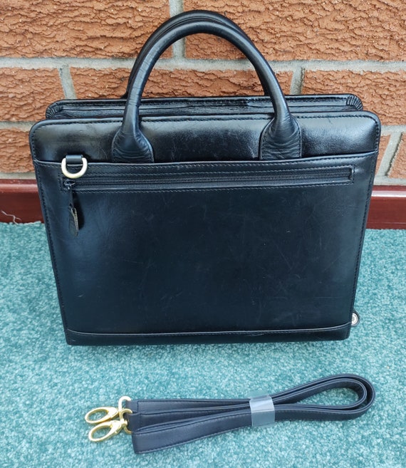 Franklin Covey Black Leather Zipped Organiser Purse Wallet Bag Etsy Canada