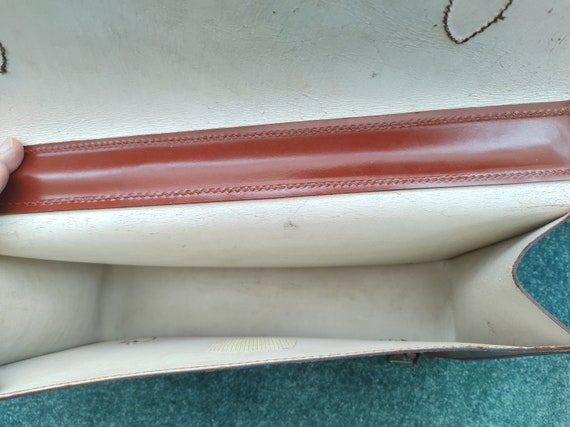 Medium Brown / Chestnut Vintage Leather Briefcase… - image 9