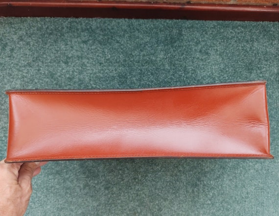 Medium Brown / Chestnut Vintage Leather Briefcase… - image 5