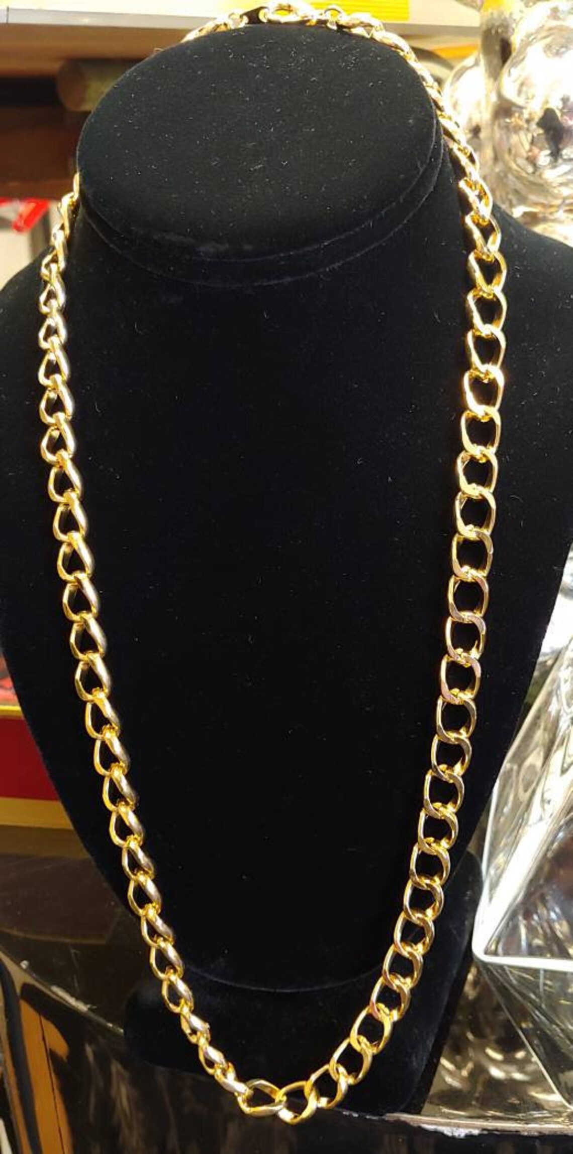 Thick Gold Chain Costume Vintage Necklace Gold Tone Men's and Women's Etsy UK