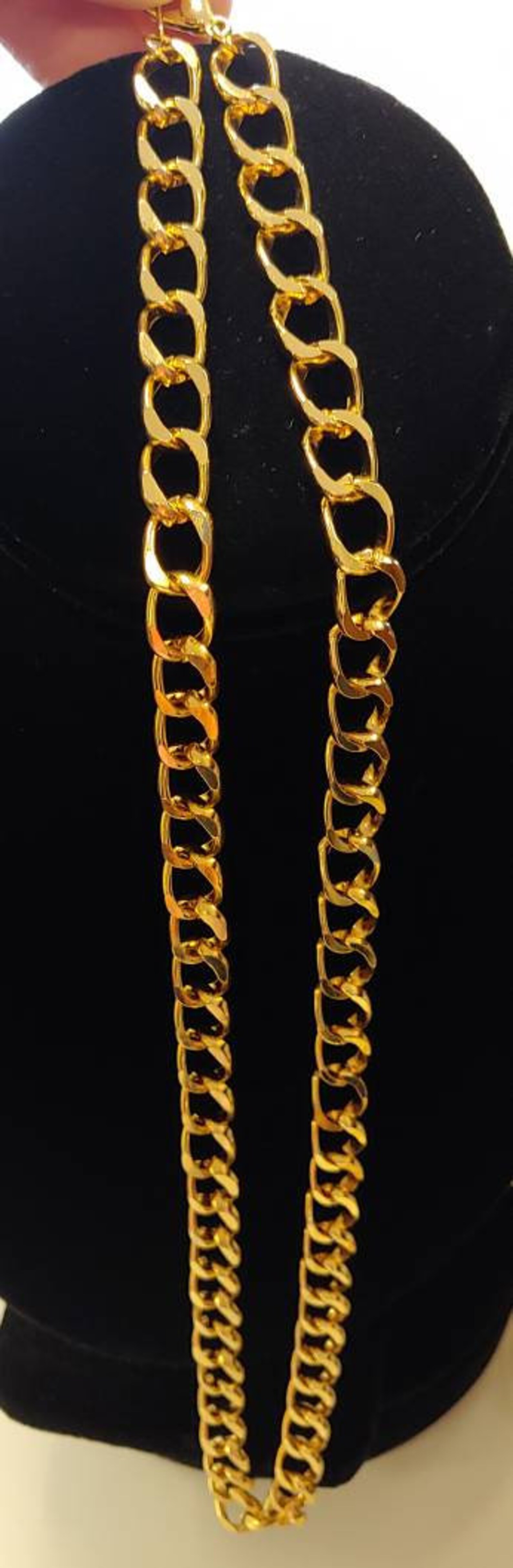 Thick Gold Chain Costume Vintage Necklace Gold Tone Men's Etsy UK