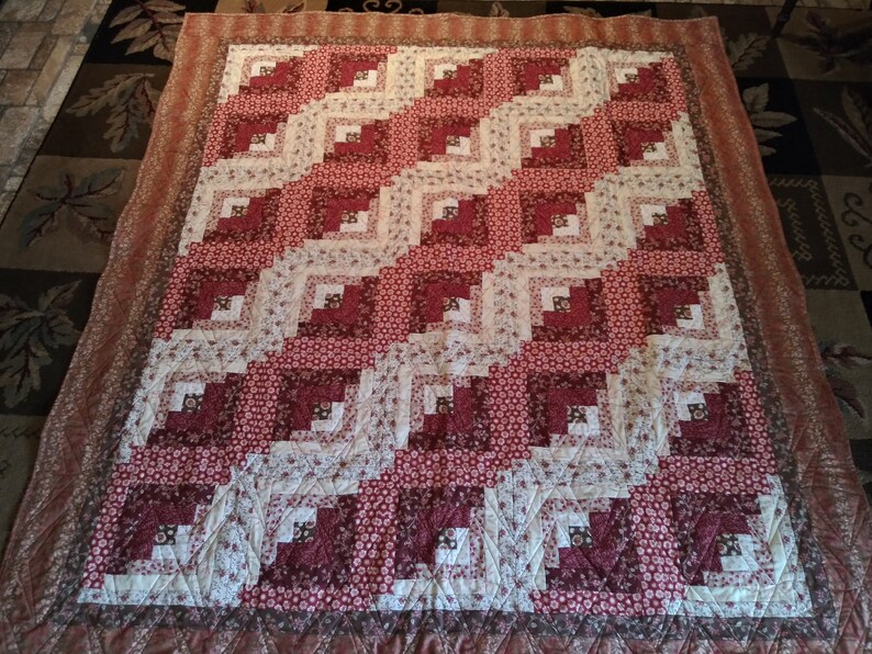 Curvy Log Cabin Quilt Etsy