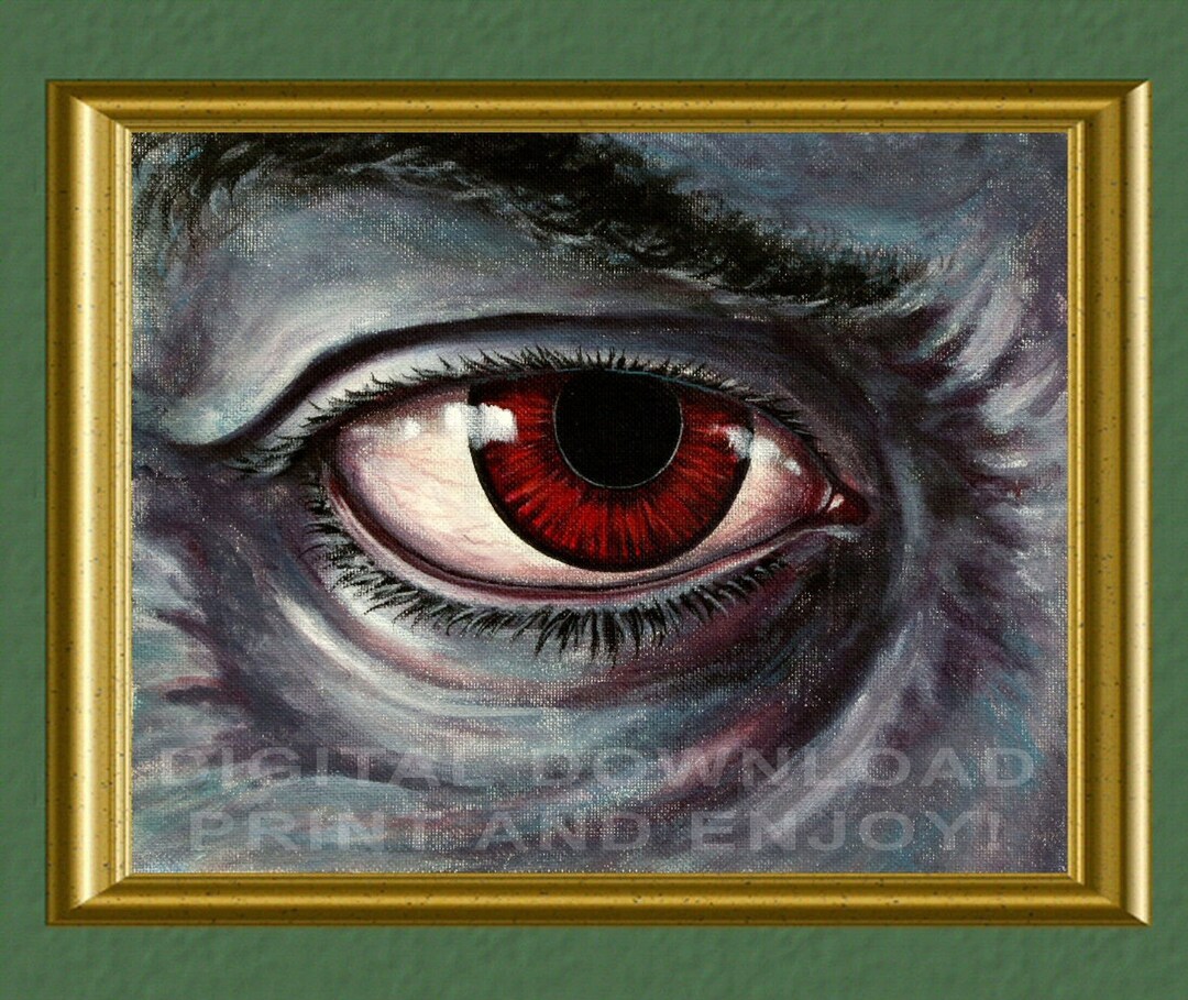 Red Eye - Printable Wall Art, Original Artwork, Instant Download, Home ...