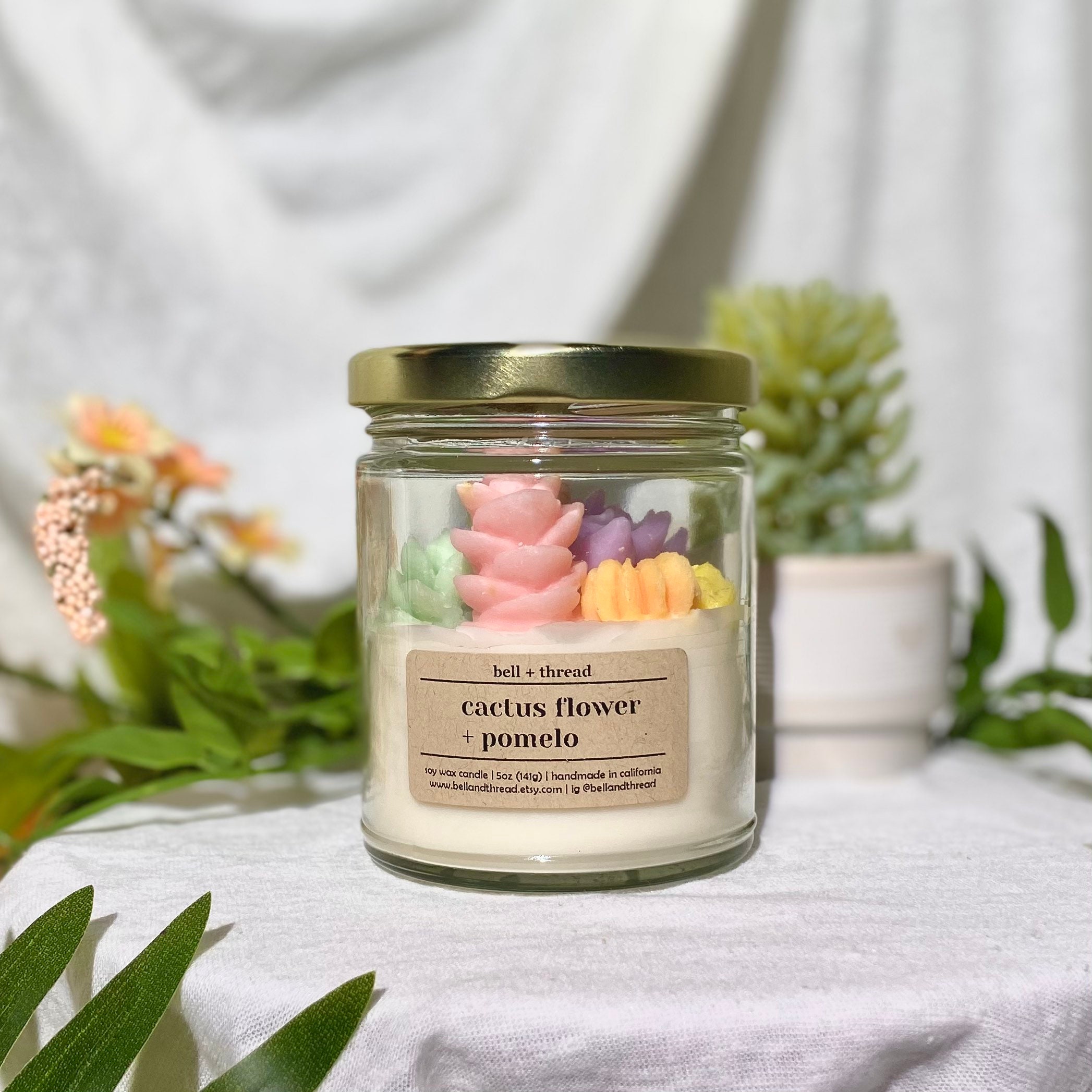 Terrarium Candle Scented Soy Wax Candle Jar Candle Etsy