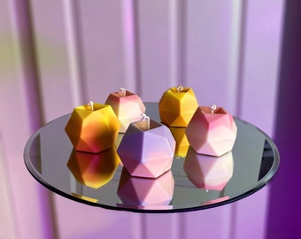 Gradient Geometric Decor Candle