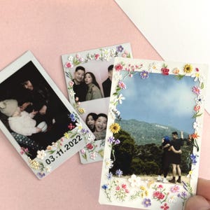 Impressions Polaroid personnalisées de cartes photo à la place de mini-impressions d'autocollants de cadre de boîte aux lettres d'amitié pour l'action de grâces de Noël, impressions Polaroid kpop