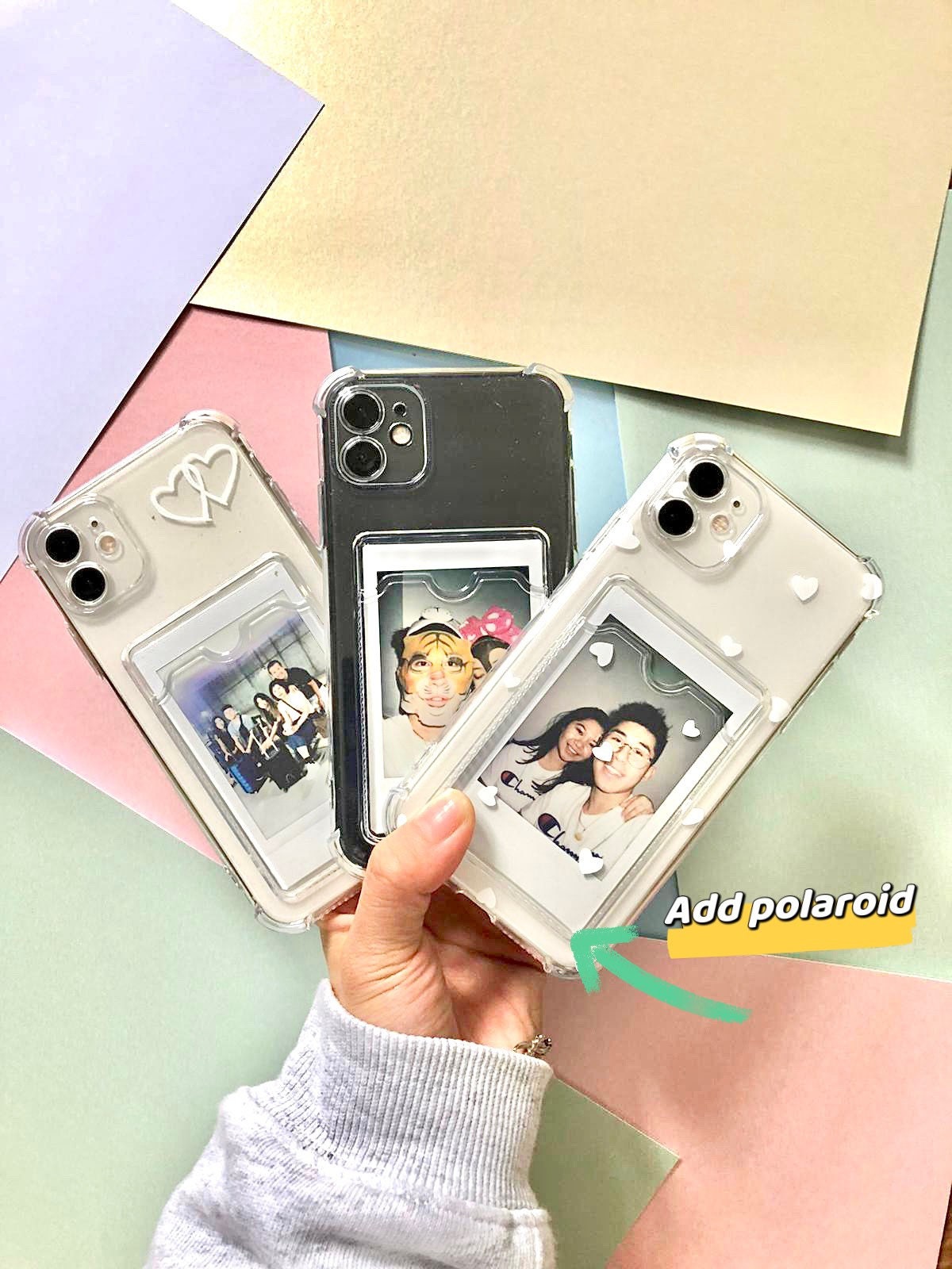 Personalised Photo Phone Case With Hearts or Plain Kpop Love Instax Mini  Prints Wallet iPhone Samsung Letterbox Photo Card Valentines 