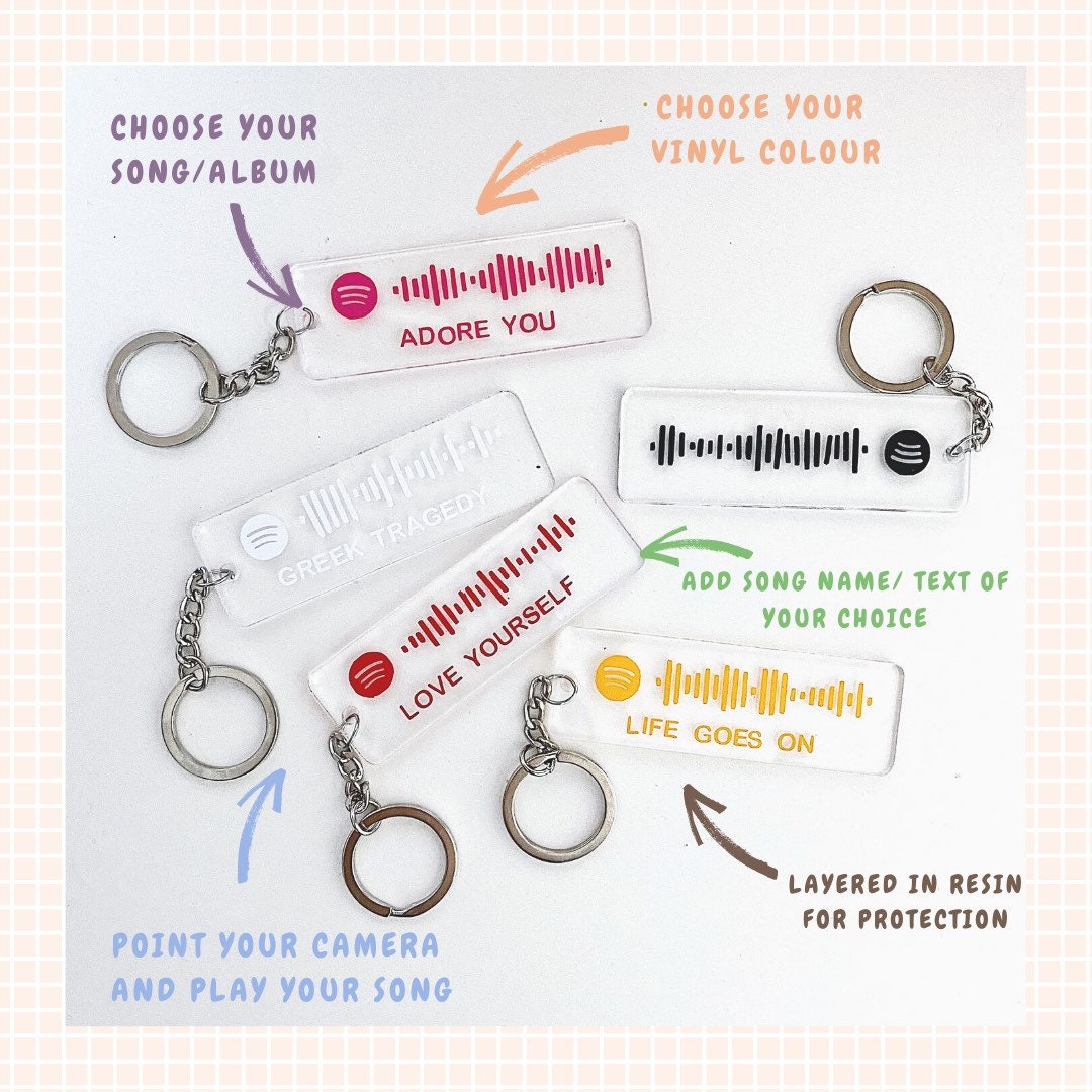 Diy Spotify Code Keychain Diy Music Keychain Diy Keychain Keychain
